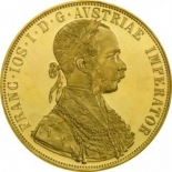 Золотая монета Австрийские 4 Дуката 1915 года рестрайк