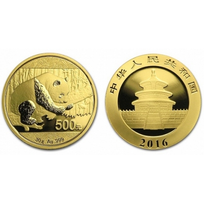 Выкуп монет Китайская панда. 30 грамм 500 CNY
