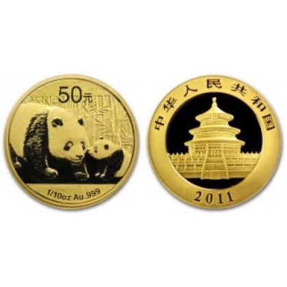 Выкуп монет Китайская панда. 1/10 oz  50 CNY