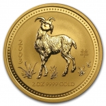 монета Австралии Лунар  Коза,, 2  унции  чистого золота, проба 0.9999