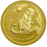  Выкуп монет Обезьяны 2016: золотой Лунар 31.1 гр 9999